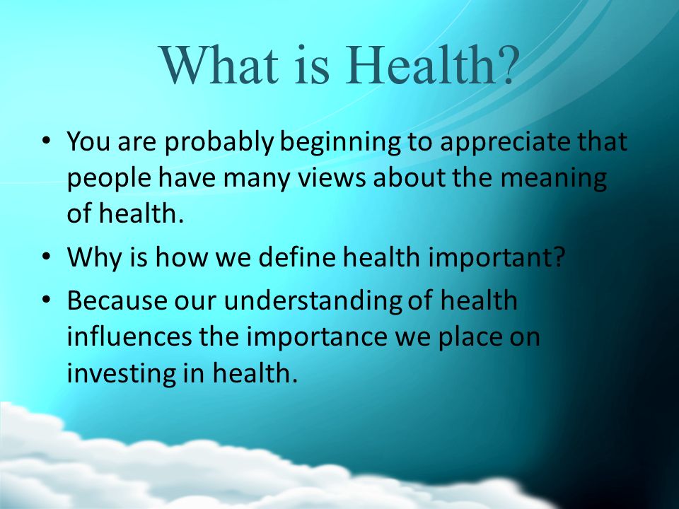 What is health and its importance